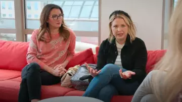 Loft Leopard Sweatrer worn by Clea Shearer as seen in Get Organized with The Home Edit (S02E05)