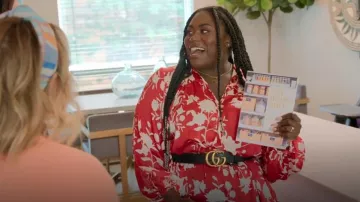 Gucci Wide GG Belt worn by Danielle Brooks as seen in Get Organized with The Home Edit (S02E05)