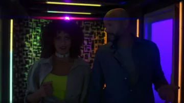 Jacquemus Bahia Knotted Twill Shirtdress worn by Sondi (Corbin Reid) as seen in Run the World (S01E03)