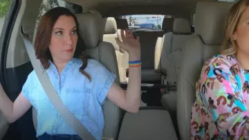 Rails Lex Shirt in Light Acid Wash worn by Clea Shearer as seen in Get Organized with The Home Edit (S02E06)