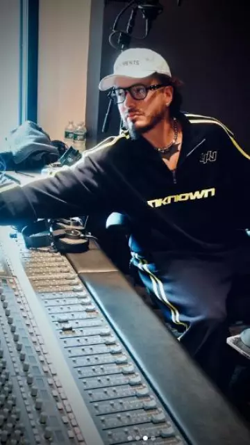Maison Margiela x Gentle Monster Black Aviator Glasses worn by J Balvin on his Instagram account @jbalvin