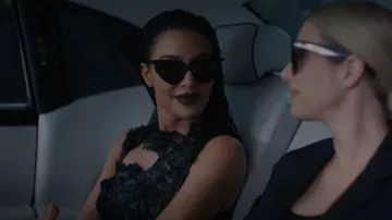 Balenciaga BB 0101 S- 001 Black/Grey worn by Siobhan Corbyn (Kim Kardashian) as seen in American Horror Story (S12E06)