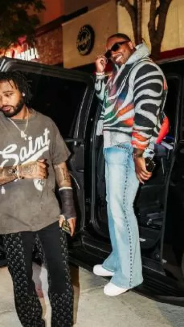 Jean 'Jimmy' bleu délavé Cout de la Liberté porté par Deebo Samuel sur le compte Instagram @1deebosr