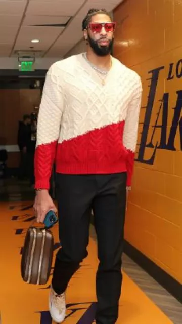 Gafas de sol Louis Vuitton Red Damier Pop '1.1 Evidence' usadas por Anthony Davis en la cuenta de Instagram @lakers
