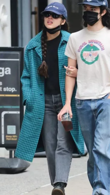 Wilfred Maria Sweater worn by Olivia Rodrigo in New York City on April 10, 2024