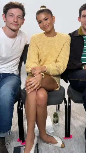 Ballerines Loro Piana Rebecca portées par Zendaya Coleman à Challenges London Press le 10 avril 2024