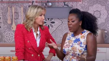 Ulla Johnson Sydney - Top sans manches en coton à imprimé floral porté par Maya Feller dans Good Morning America le 10 avril 2024