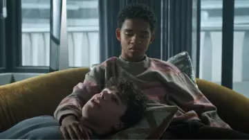 Urban Outfitters Skate Striped Crew Neck worn by Devon Evans (Bjorgvin Arnarson) as seen in Chucky (S03E05)