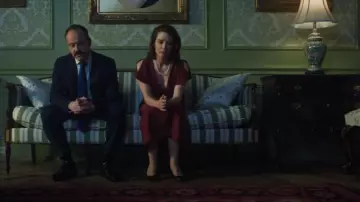 Hugo Boss Slim-Fit Long-Length Dress With V Neckline worn by Sister Ruth (Lara Jean Chorostecki) as seen in Chucky (S03E05)