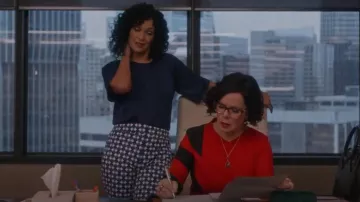 Kate Spade Patio Tile Doris Pants worn by Francey (Rosa Arredondo) as seen in So Help Me Todd (S02E05)