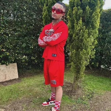 Chrome Hearts x Matty Boy Red Mesh Shorts worn by Lil Pump on the Instagram account @lilpump