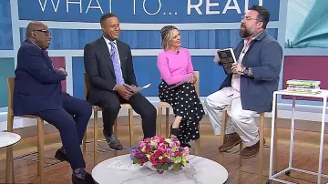 Eliza J Polka Dot Wide Leg Crepe Pants worn by Dylan Dreyer as seen in Today on  April 11, 2024
