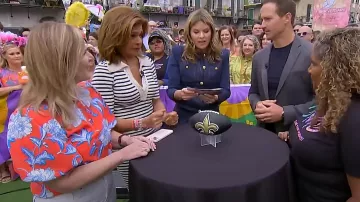 A.L.C. Darcy Stripe Midi Sweater Dress worn by Hoda Kotb as seen in Today with Hoda & Jenna on  April 11, 2024