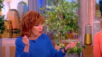 Elie Tahari The Melinda Rib-Knit Sweater worn by Joy Behar as seen in The View on  April 12, 2024