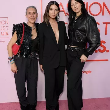 Isabel Marant Peagan Wool Jacket worn by Lily Aldridge at Fashion Trust U.S. Awards on April 9, 2024