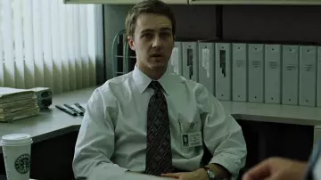 Printed Tie worn by The Narrator (Edward Norton) in Fight Club movie