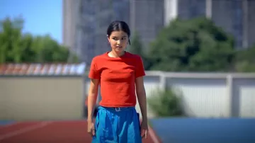 H&M Rib-Knit Top worn by Carmie Henley (Kaileen Chang) as seen in I Woke Up a Vampire (S02E02)