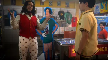 G-Star Raw Embroidered Fleur De Lis Elwood Slim Jean worn by Crystal Guy (Kyle Kassardjian) as seen in I Woke Up a Vampire (S02E02)