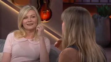 Maison Margiela Wool-cash­mere Blend Top worn by Kirsten Dunst as seen in The Kelly Clarkson Show on April 11, 2024