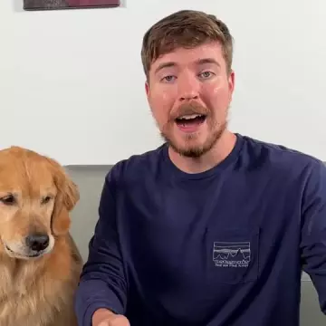 Patagonia Blue Long sleeved t-shirt worn by MrBeast in his TikTok video