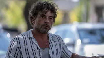 Striped shirt worn by Colin (Skeet Ulrich) as seen in Parish TV series wardrobe (Season 1)
