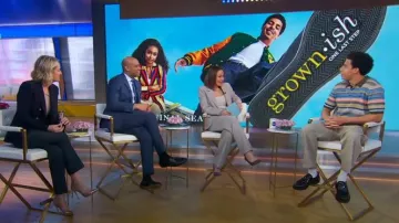 Polo en coton biologique Scotch and Soda Stripe porté par Marcus Scribner dans Good Morning America le 15 avril 2024