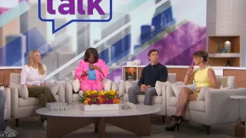 Gucci Baby Horsebit Slingback Platform Pump worn by Natalie Morales as seen in The Talk on April 15, 2024