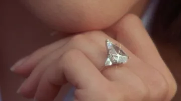Harry Winston Pear Shaped Diamond Engagement Ring worn by Vivian (Selma Blair) as seen in Legally Blonde