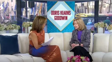 Simkhai Acacia Midi Dress in Sierra Print worn by Hoda Kotb as seen in Today on April 15, 2024