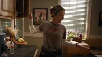 Mother Denim Boxy Good­ie Good­ie Tee worn by Geri Broussard (Odette Annable) as seen in Walker (S04E02)