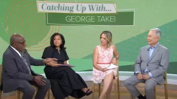 Anthropologie La robe longue Somerset portée par Sheinelle Jones vue dans Today le 16 avril 2024