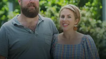 Yuanyiran Bamboo Rattan Weave Stud Women Aretes usados por Erin Napier como se ve en Home Town (S08E14)