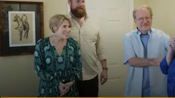 Vestido midi esmeralda Omika usado por Erin Napier como se ve en Home Town (T08E14)