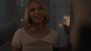Alexanderwang.t Cropped Bouclé Top worn by Cora (Tavi Gevinson) as seen in American Horror Story (S12E08)