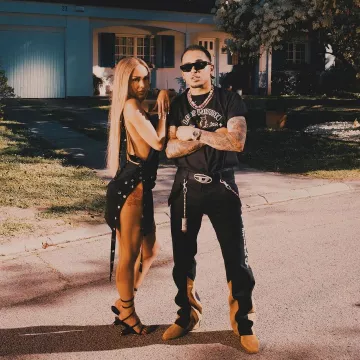 Rhude x Lamborghini Black & Brown Panel Pants worn by Ozuna on the Instagram account @ozuna