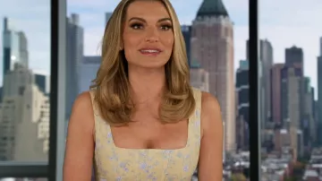 YLLW The Label Andie Linen Corst Top usado por Lindsay Hubbard como se ve en Summer House (S08E08)