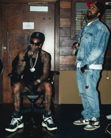 Rick Owens DRKSHDW Turbowpn x Converse Black worn by Wiz Khalifa on the Instagram account @wizkhalifa