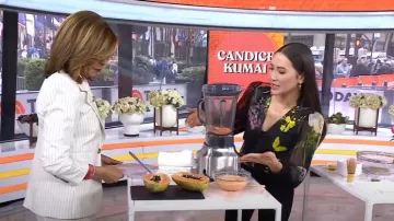 Veronica Beard Battista Pinstripe Dickey Jacket worn by Hoda Kotb as seen in Today on April 19, 2024