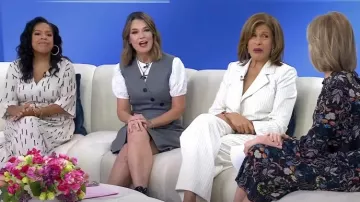 Veronica Beard Heyser Pinstripe Pants worn by Hoda Kotb as seen in Today on April 19, 2024