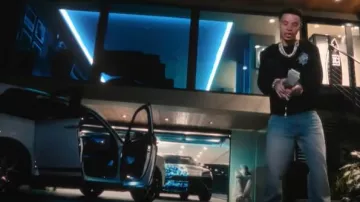 Amiri Antique Indigo Release Hem Jeans worn by Lil Mosey in lil Mosey - Thug Popstar [Official Music Video]