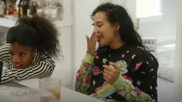 Current Mood Happy Planet Intarsia Sweater worn by Danielle Olivera as seen in Summer House (S08E09)