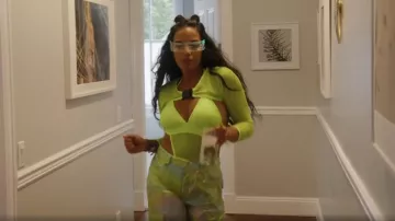 Club Exx Ace Of Bass Parachute Pants worn by Danielle Olivera as seen in Summer House (S08E09)