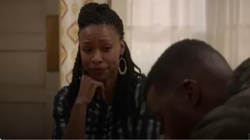 Proenza Schouler White Label Natalee Tie-Dye Ruched A-Line Midi Dress worn by Grace James (Karimah Westbrook) as seen in All American (S06E04)