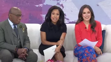 Alexia Admor Annalise Robe moulante drapée à manches courtes portée par Sheinelle Jones comme on le voit dans Aujourd’hui le 22 avril 2024