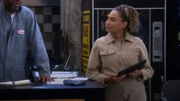 Topshop Denim Boilersuit worn by Rosanny Zayas as seen in The Upshaws (S05E03)