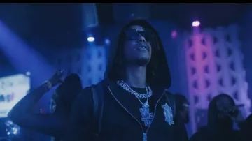 Amiri Logo Zip Hoodie worn by Skilla Baby in Skilla Baby - Free Big Meech (Official Video)