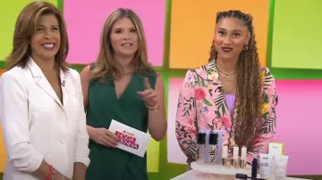 Rachel Zoe Printed Satin Blazer worn by Ally Love as seen in Today on  April 23, 2024