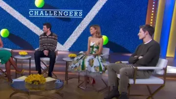 Christian Louboutin Kate 100 Leather Pumps worn by Zendaya as seen in Good Morning America on  April 23, 2024