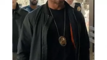 Black Cotton Bomber Jacket of Detective Kincaid (Paul Sloan) in Lights Out