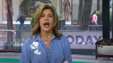 Cinq A Sept Lya Stripe Marianna Front-Tie Top worn by Hoda Kotb as seen in Today on April 24, 2024